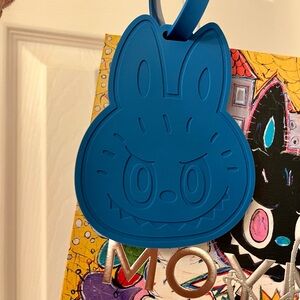 Authentic Moynat Kasing Lung Collection Labubu The Monsters Luggage Tag in Blue